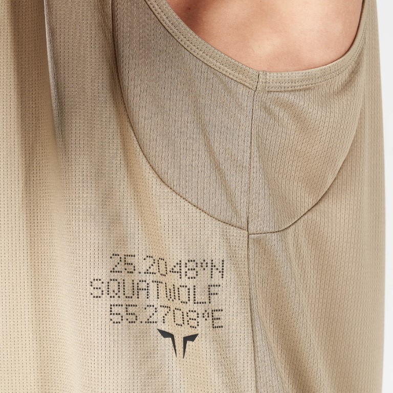Code Mesh Back Urban Tank - Sand